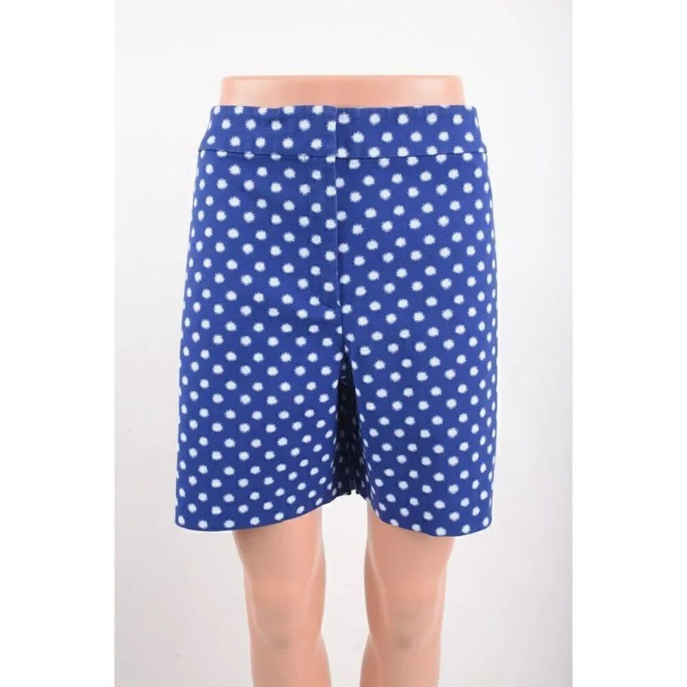 Boden Womens Richmond Shorts UK 20 US 16 Blue Lapis Spot Stars Pockets NWT